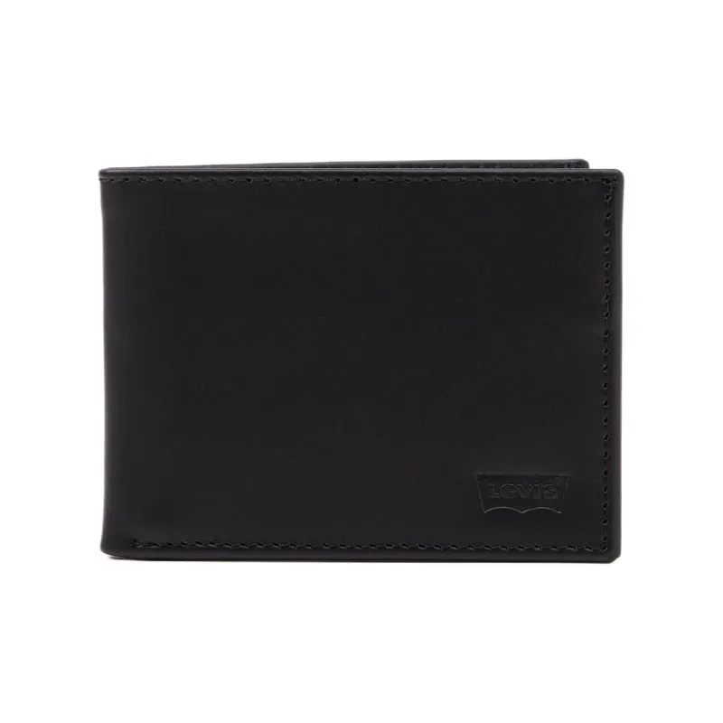 Levi’s Grained Leather Wallet Men's Black-0
