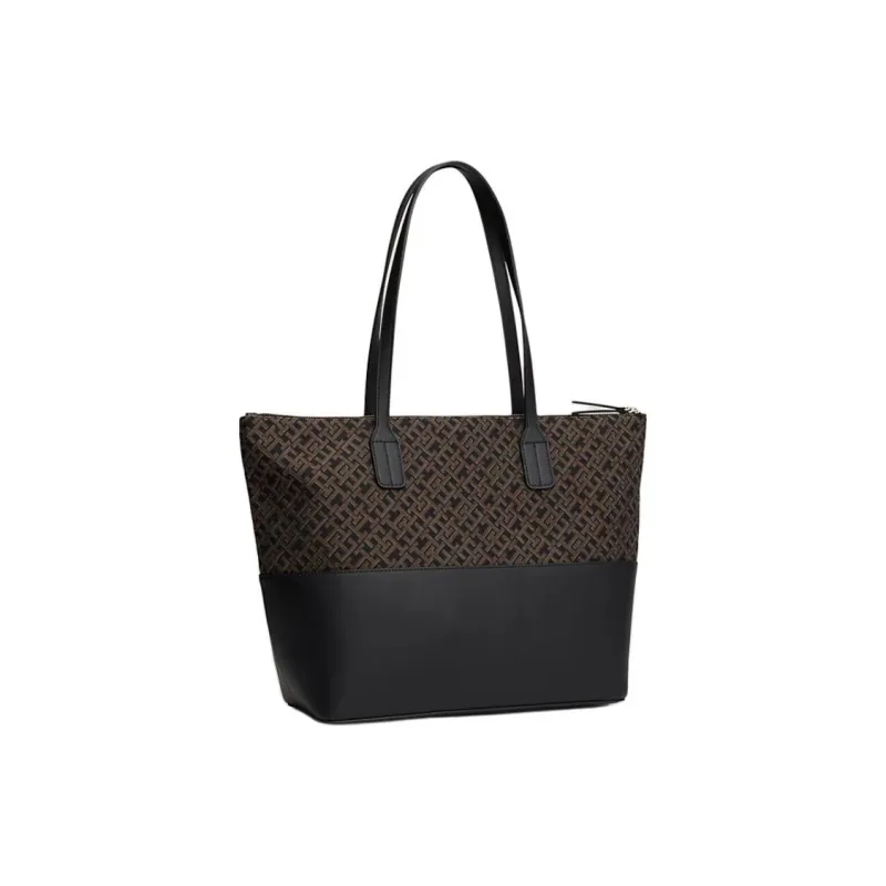Tommy Hilfiger Polyester Tote Bag Shopping Bag Handbag Regular Women's Black-1