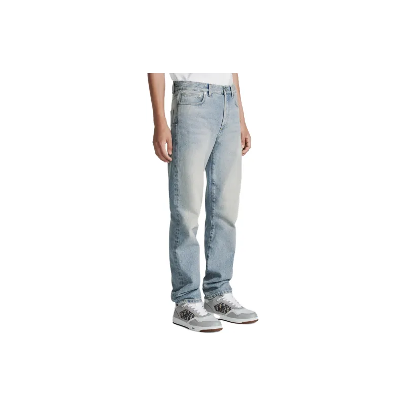 DIOR Homme Logo Patch Straight-Leg Jeans-4