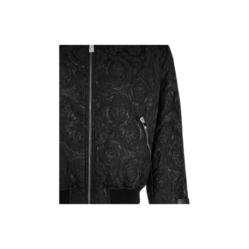 VERSACE Baroque Cloquet Zipped Bomber Jacket-6