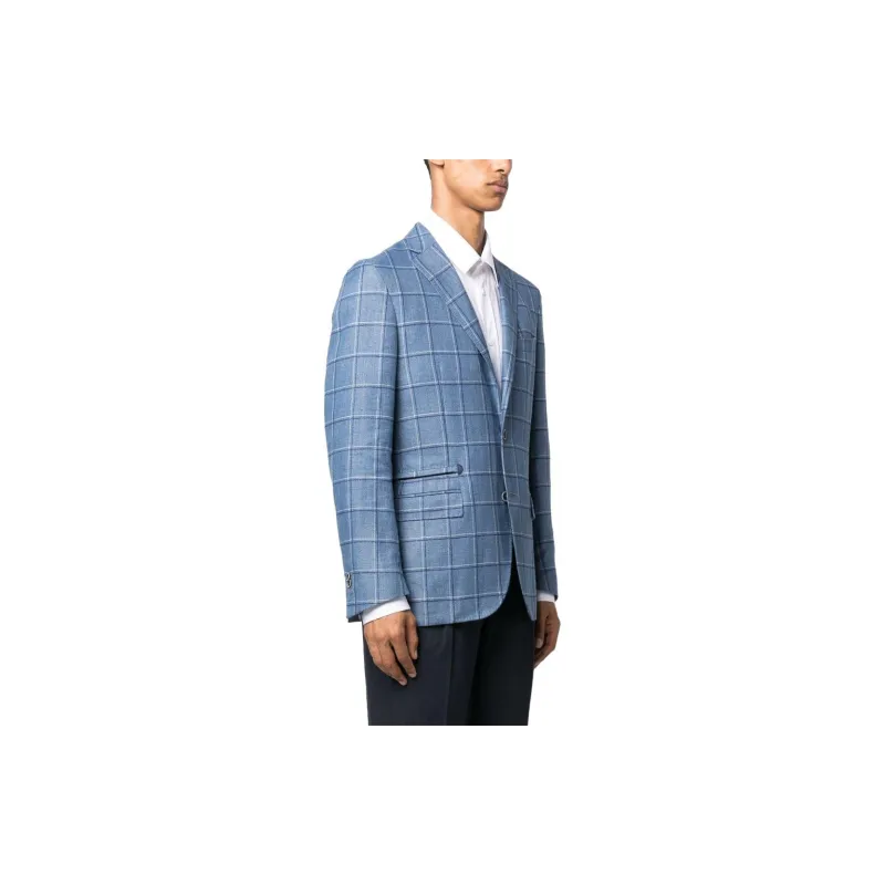 CORNELIANI Check-pattern Single-breasted Blazer-2