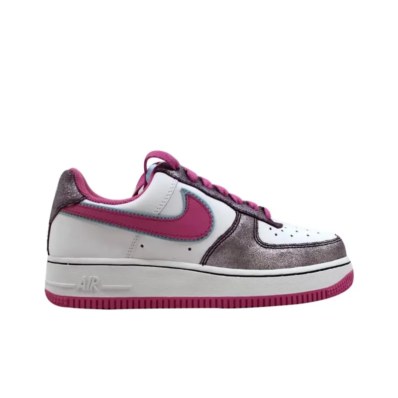 Nike Air Force 1 Wear-Resistant Low-Top Skateboard Shoes Unisex White Pink-1