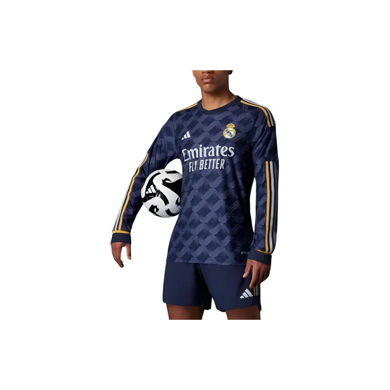 Adidas Real Madrid 23/24 Long Sleeve Away Authentic Jersey-2
