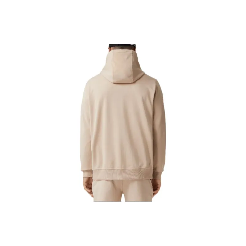 Burberry Logo Print Stretch Cotton Zip Hoodie-1