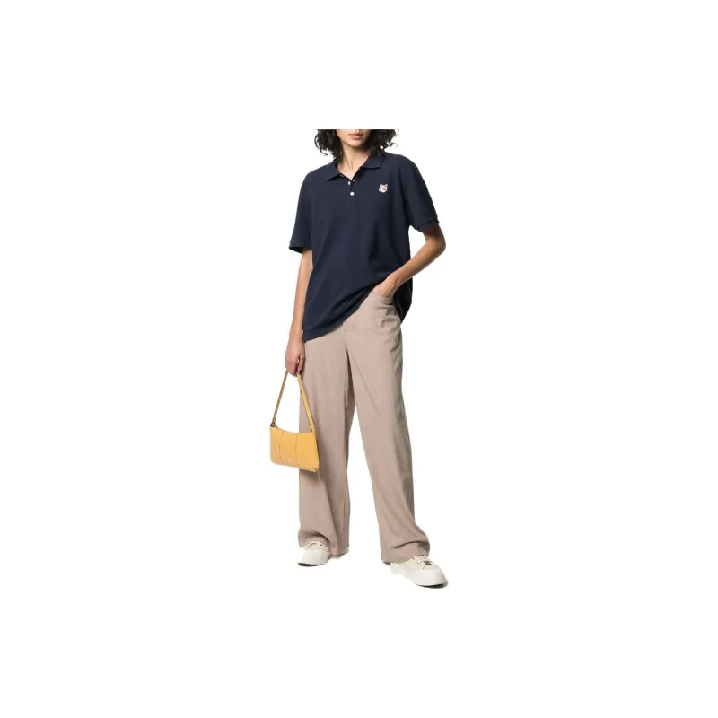 Maison Kitsune Fox patch Piqué Polo Shirt-3