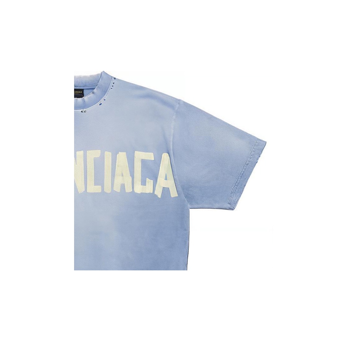 Balenciaga Blue Tape Type T-Shirt - POIZON