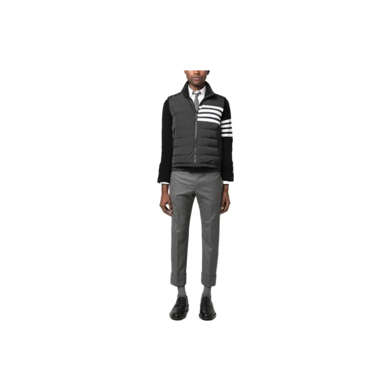THOM BROWNE Twill Down Filled 4 Bar Ski Vest-2