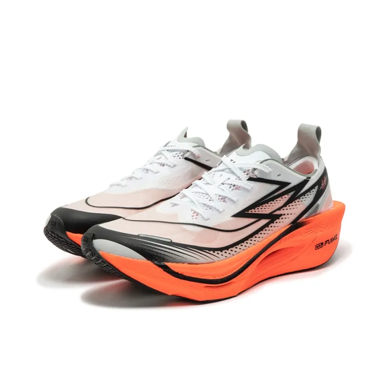 361° Flying Flame 3.5 Cushioning Anti-Slip Wear-Resistant Breathability Low-Top Running Shoes Unisex White Orange-2