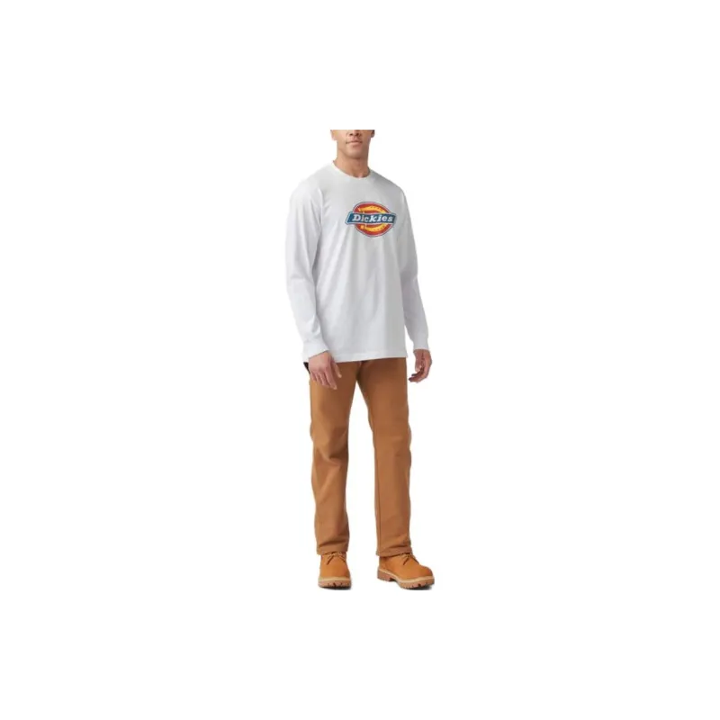 Dickies Tri-Color Logo Graphic Long Sleeve T-Shirt T-Shirt Men's White-3