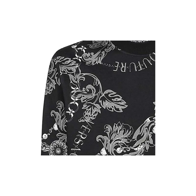 VERSACE JEANS Baroque Pattern Printed Crewneck Sweatshirt-3