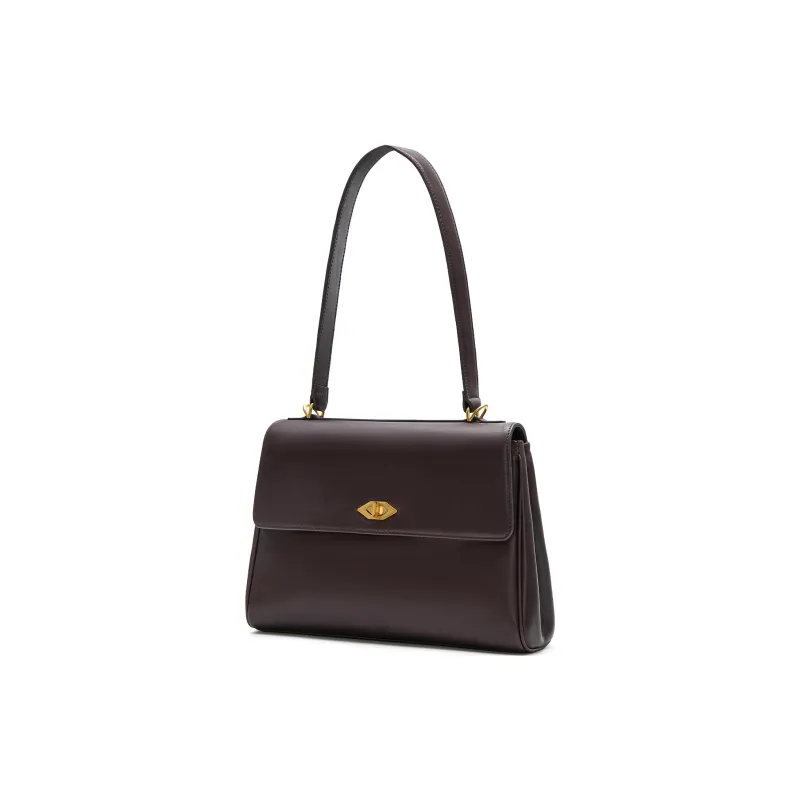 Staccato Cow Leather Tote Portable Crossbody Bag, Shoulder Bag Tubas Women's Vintage Coffee/Night Sky-1