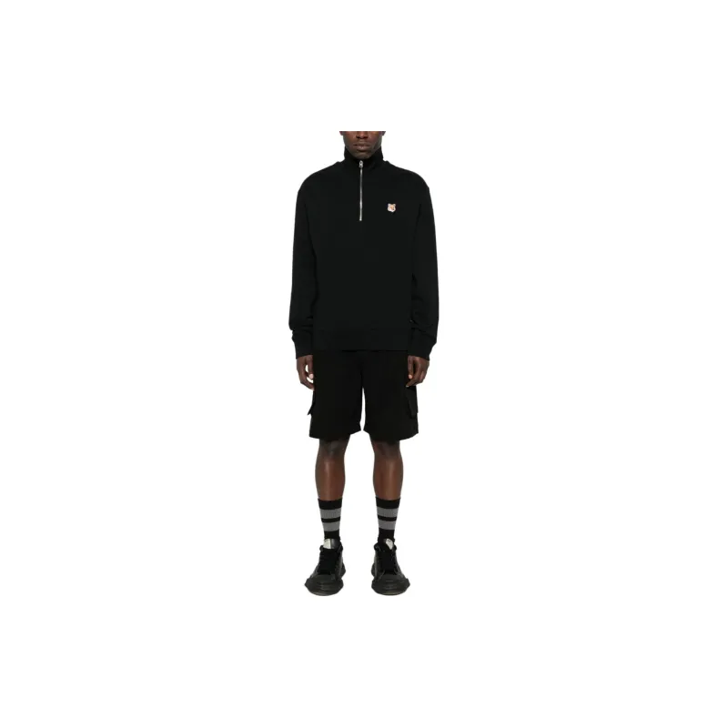 Maison Kitsune Fox Head Embroidered Zip Detailed Sweatshirt-2