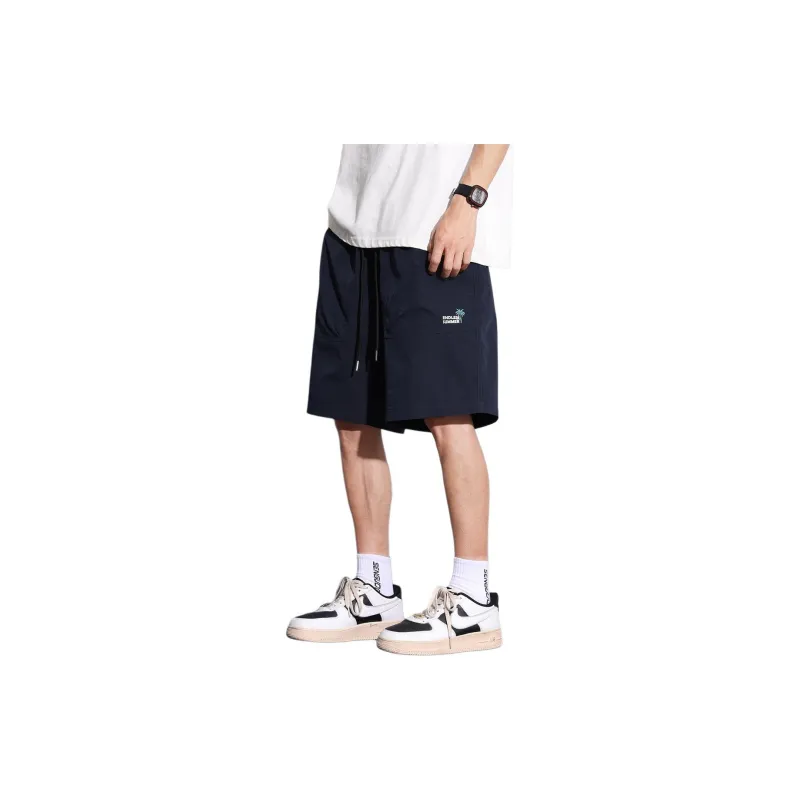 Tonlion Casual Shorts Men's Navy Blue-1