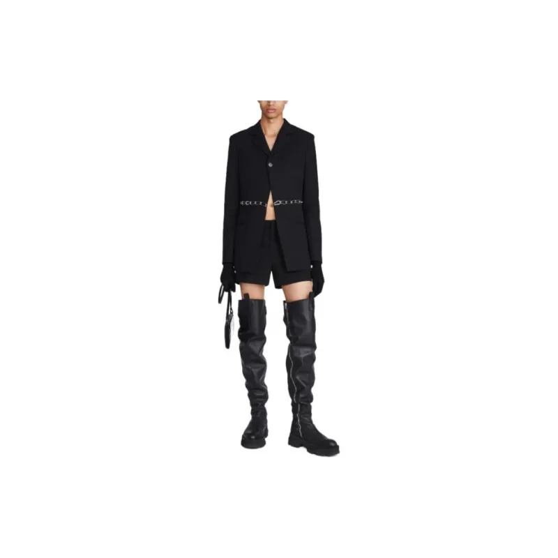 DION LEE SS24 CHAIN LINK BLAZER Business Suit Unisex Black-1