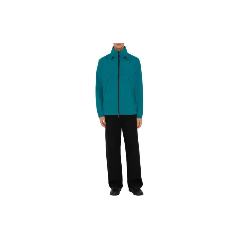 Burberry Embroidered logo Funnel neck Jacket-3