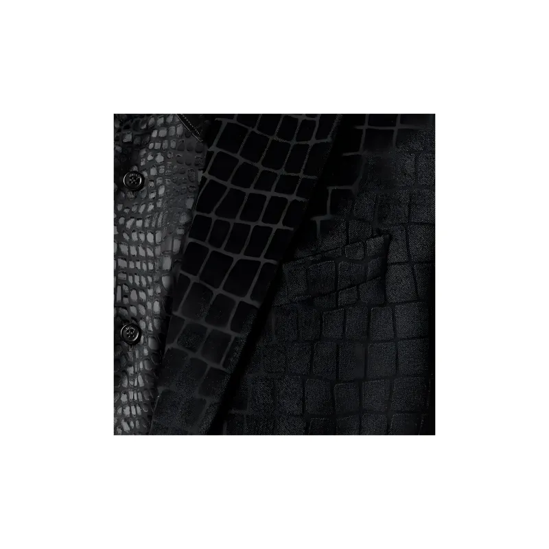 VERSACE SS24 Business Suits Coats Men's Obsidian Black Color-5