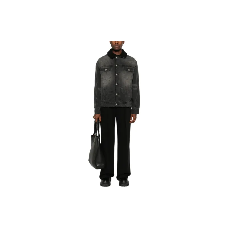 BALMAIN Distressed Denim Jacket-1