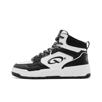 QIAODAN Qi Cheng 4.0 Skateboard Shoes Women's High Top Black/Jordan White