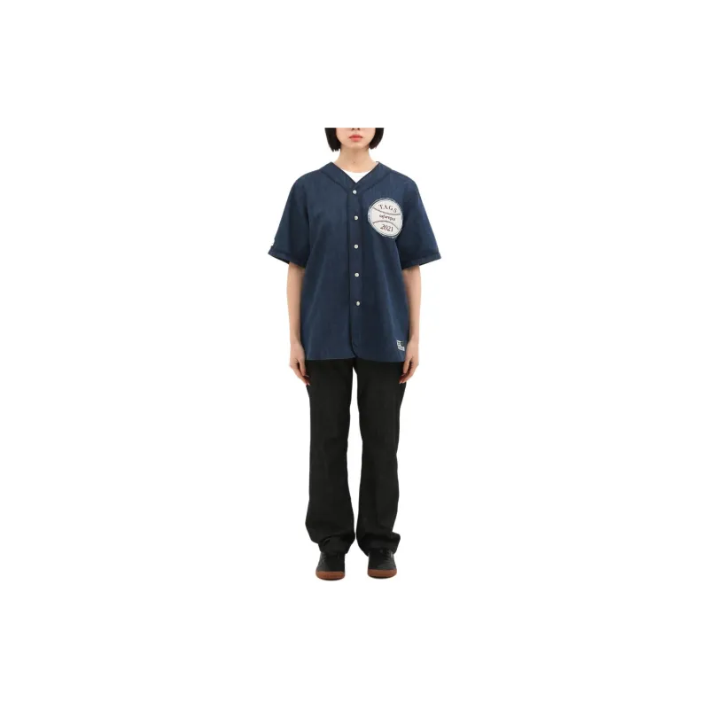 Safarispot ROUX BASE UNIFORM DUGOUT SHIRTS Shirt Unisex DENIM/Denim-3