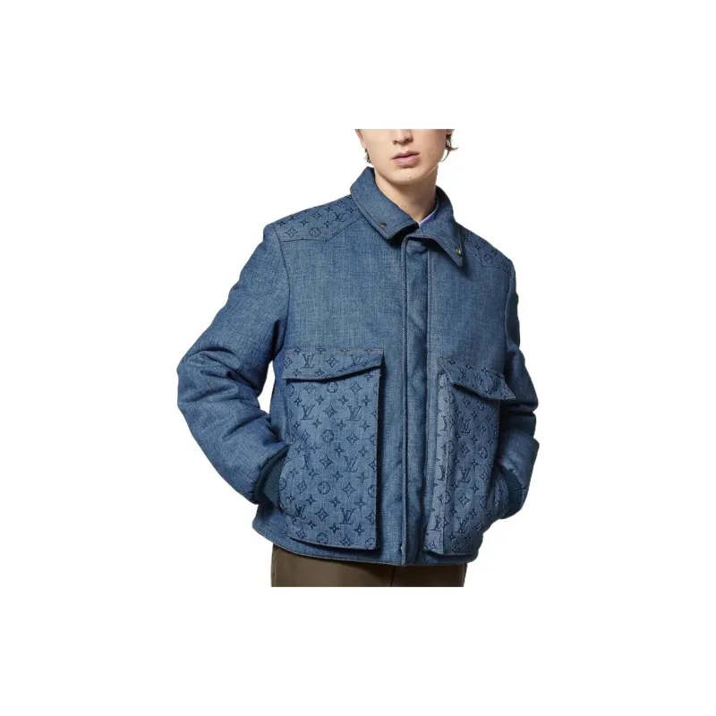 LOUIS VUITTON Monogram Padded Denim Jacket-5