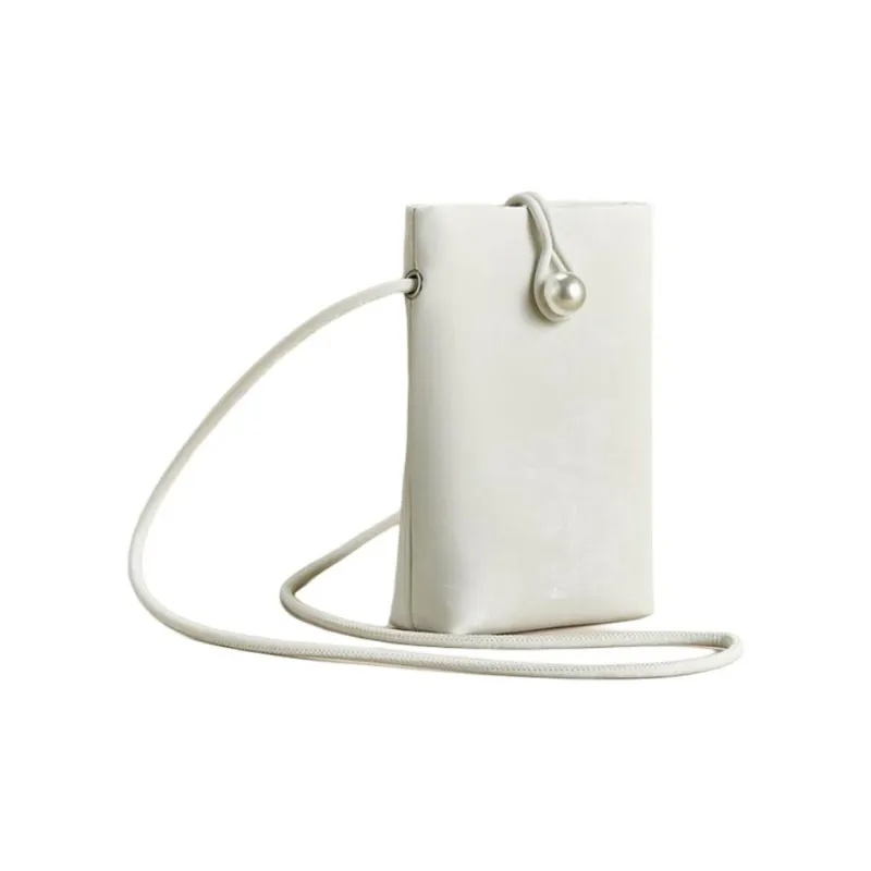 JOSINY PU With Cow Split Leather Cell Phone Pouch Trumpets Women's White/Black/Silver/Pink-1