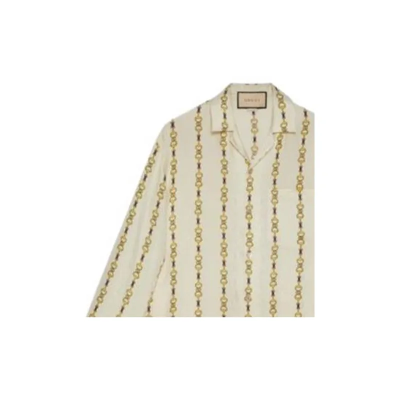 GUCCI Shirts Men Beige Yellow-4