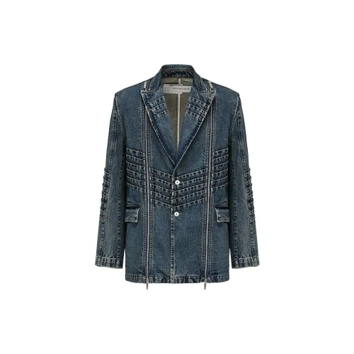 Feng Chen Wang Multi Seam Denim Blazer