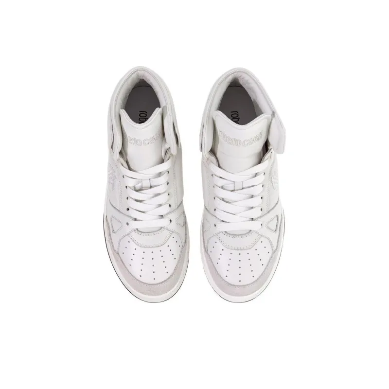 Roberto Cavalli High-Top High-Top Skateboard Shoes Women's White-4