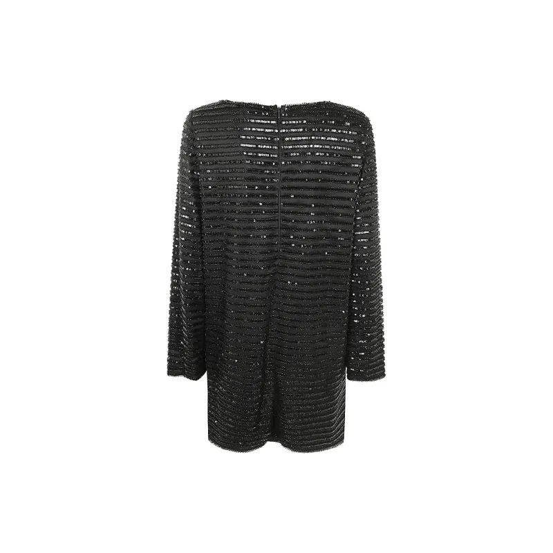 EMPORIO ARMANI Moon Capsule Collection Tulle Tunic Dress With Striped Sequinned Motif-1