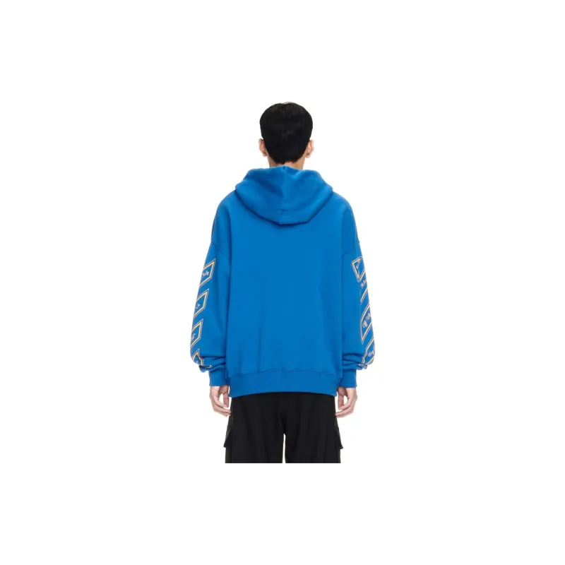 OFF WHITE Logo Printed Drawstring Hoodie-2