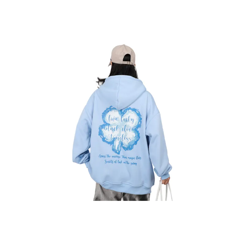 BLACK CLOVER Hooded Pullover Sweatshirt Unisex-25