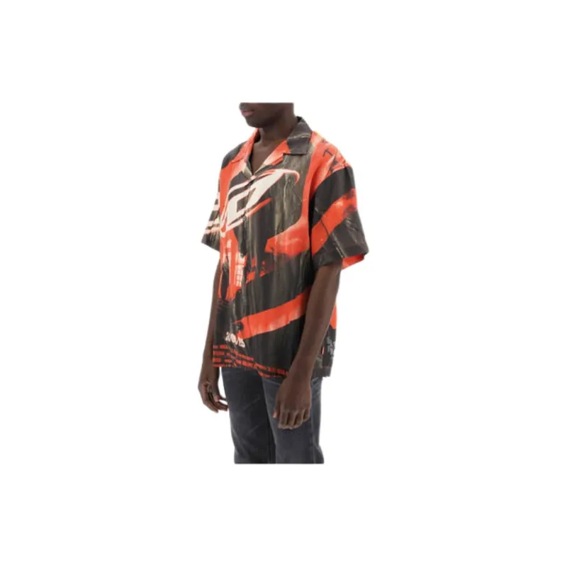 DIESEL S Hockney Poster Loose Fit Shirt-3