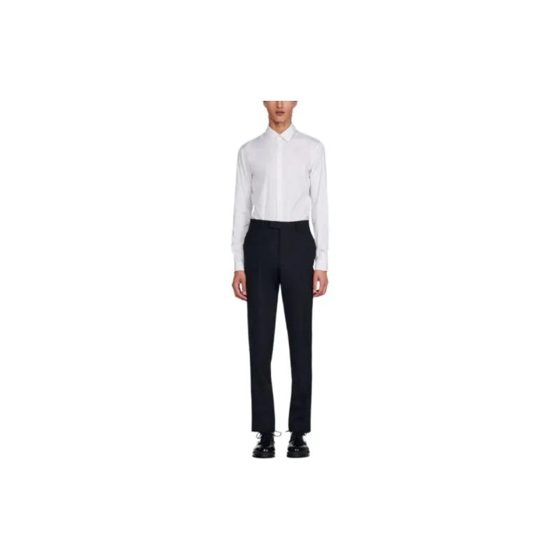 Sandro Wool Suit Trousers Suit Trouser Men's Dark Gray-2