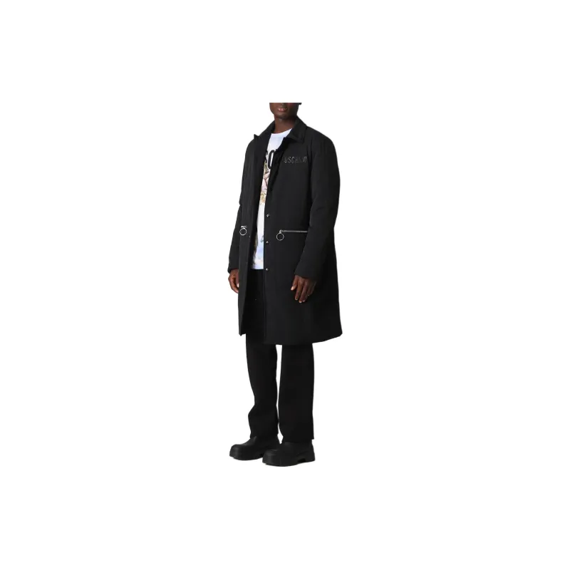 MOSCHINO Zip Detailed Trench Coat-3