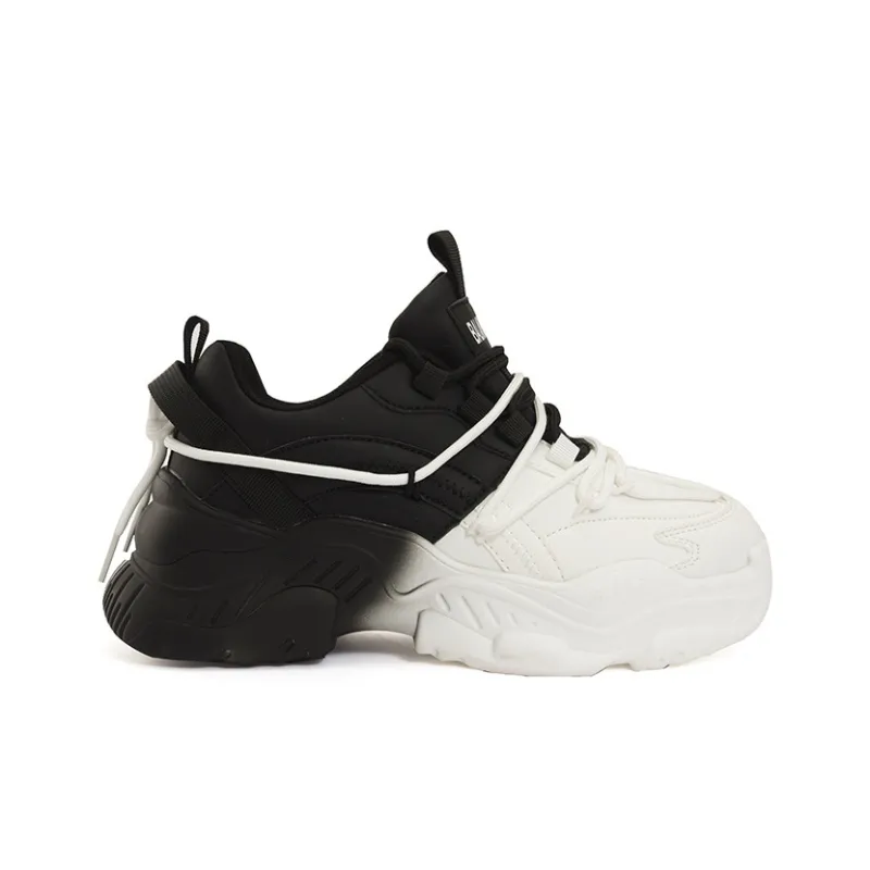 Topland Cushioning Anti-Slip And Wear-Resistant Height Increasing Low-Top Chunky Sneakers Unisex-1