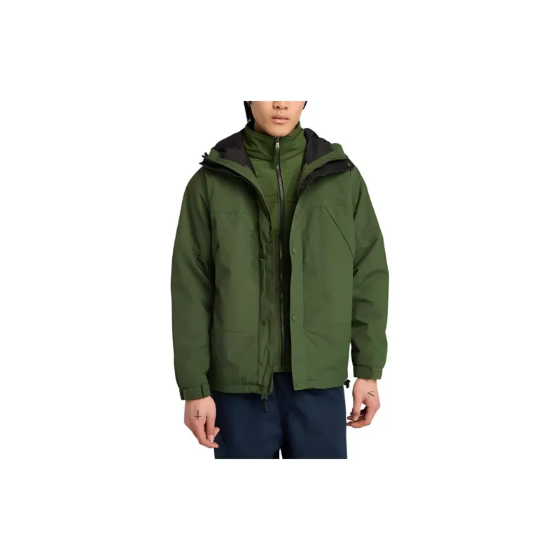 Timberland City Outdoor Waterproof And Windproof To Keep Warm Windbreaker Jacket Men's Black Forest Green-2