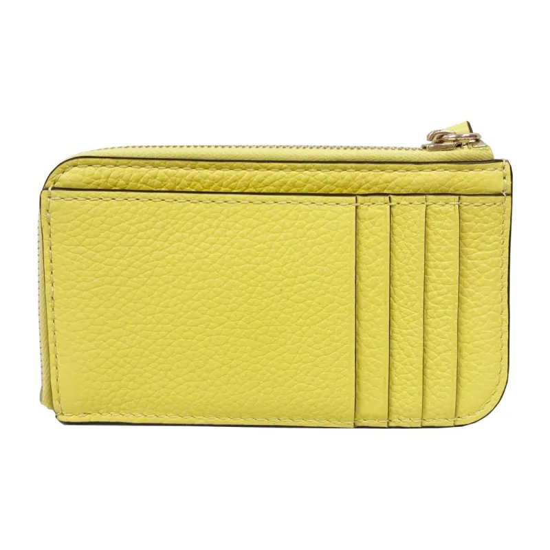 Chloe Cow Leather Coin Purses Wallets Women's Yellow-1