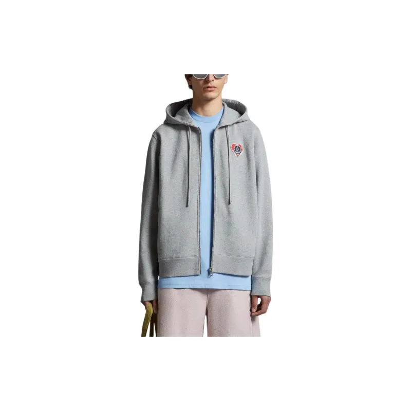 Moncler Logo Patch Zip Up Hoodie-1