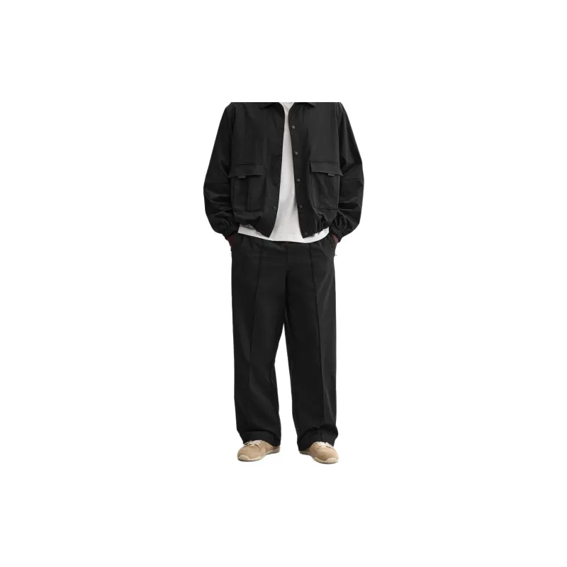 ZARA Casual Pants Men Black-2