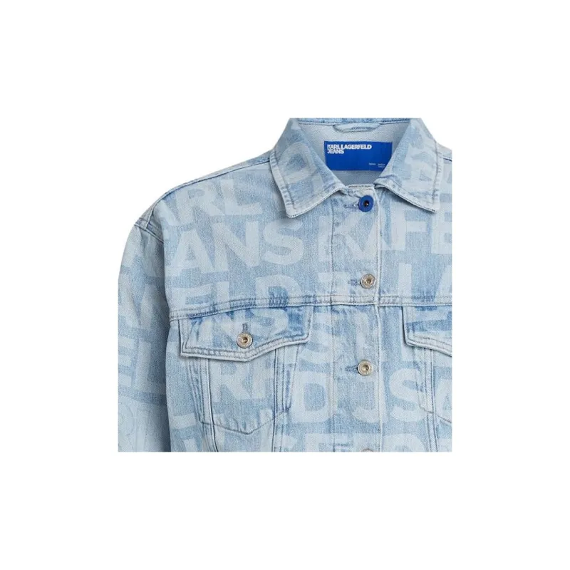 KARL LAGERFELD Denim Jacket Men's Light Blue-5