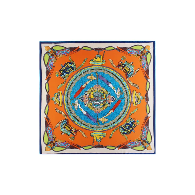 Shanghai Story 100% Mulberry Silk Scarves Women's Blue White, Gift Box Set-30