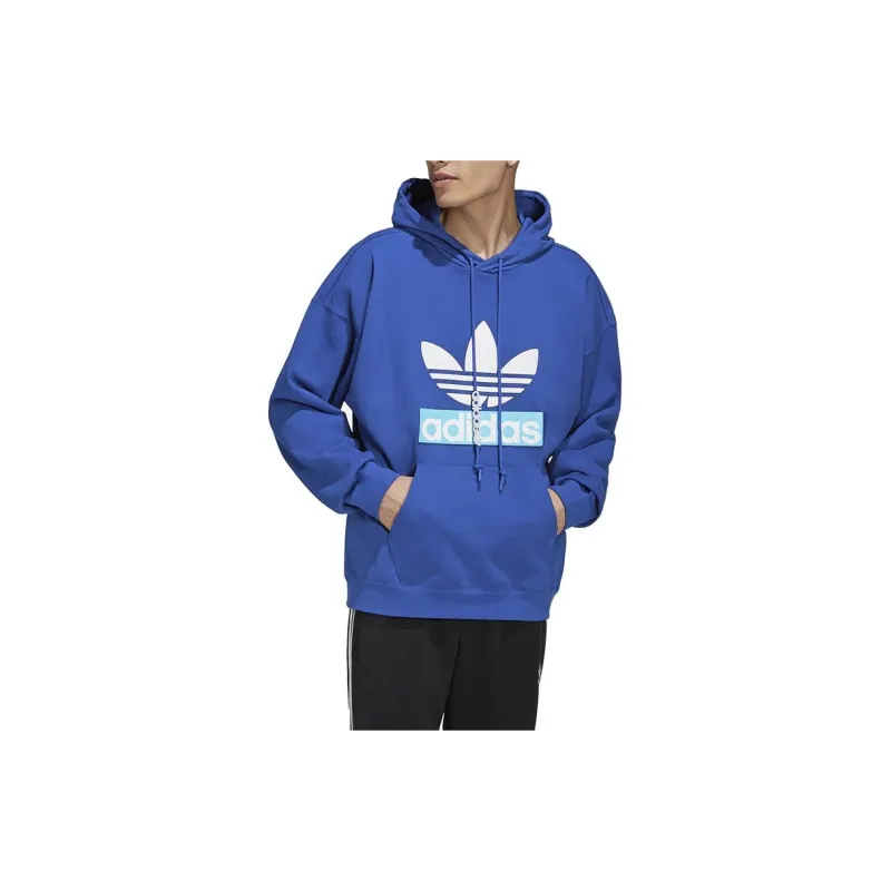 Adidas Originals BIG TREFOIL Sweatshirts Men Collegiate Blue-3