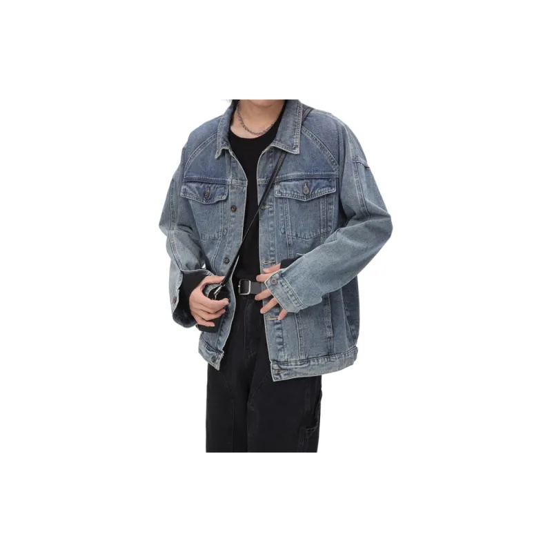 Voguo Relay Denim Jacket Unisex Blue-3
