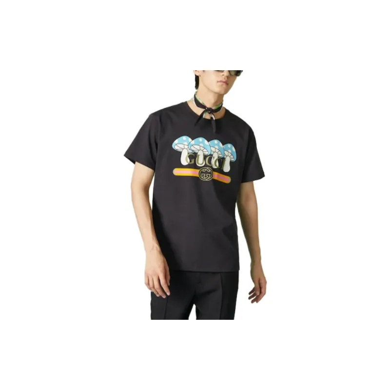 GUCCI Cotton Jersey T shirt With Print-3