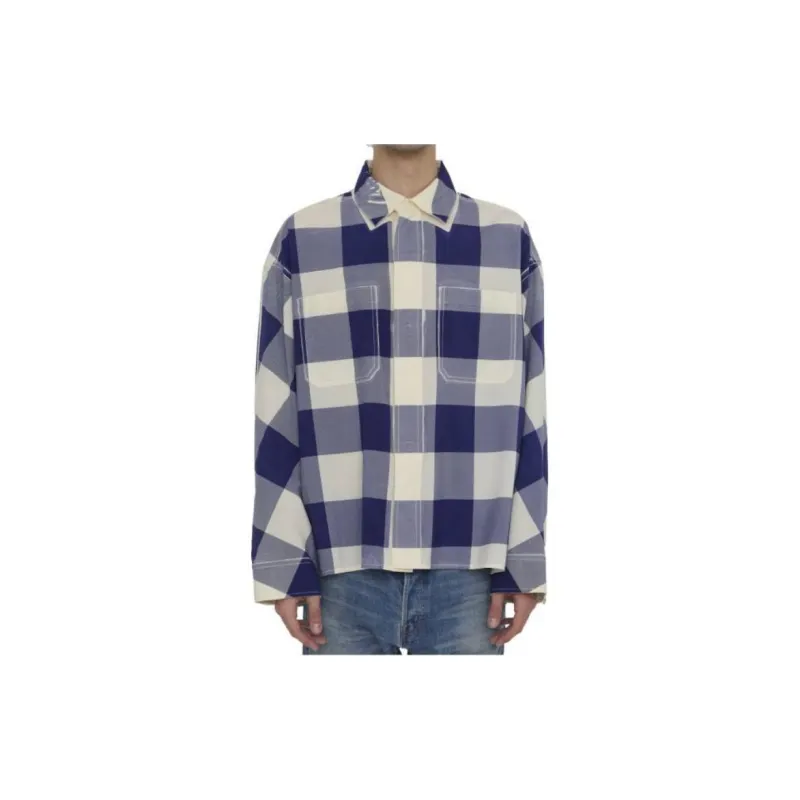 LOEWE Checked Long-Sleeved Shirt-2