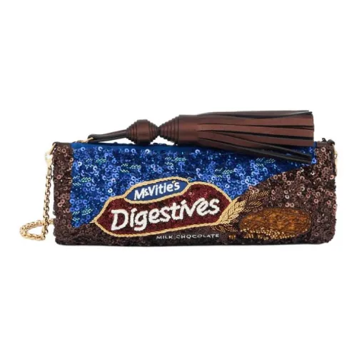 Anya Hindmarch Satin One Shoulder Portable Clutch Women's Hazelnut