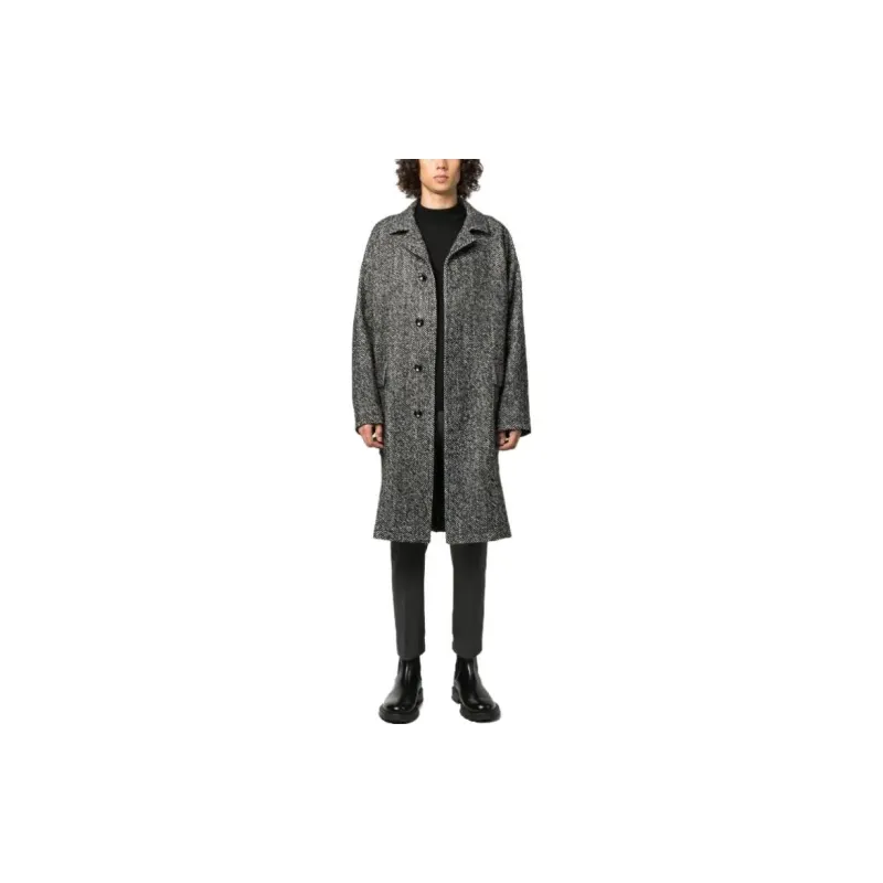 Tagliatore Notched Collared Buttoned Peacoat-2