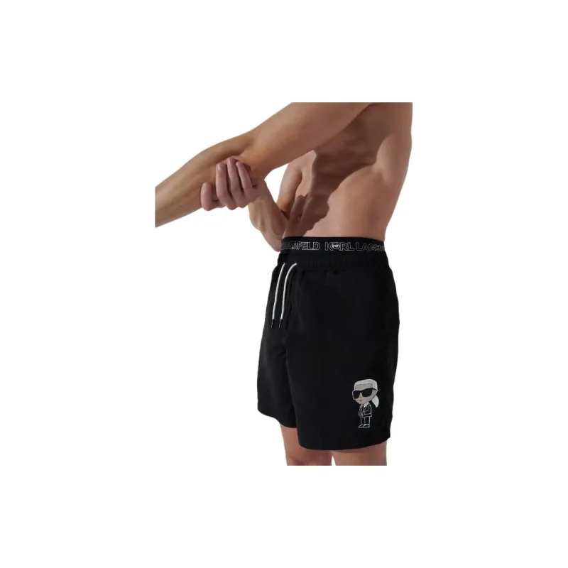 KARL LAGERFELD / Karl Lagerfeld Jeans Ikon Double waistband Swim Shorts-3