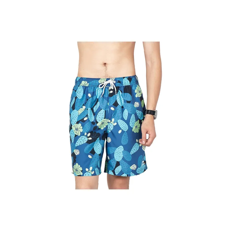 LiNing Beach Shorts Men's Ash Gray With Floral Pattern-1