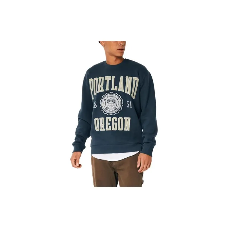 Hollister Sweatshirts Men Marine Blue-1